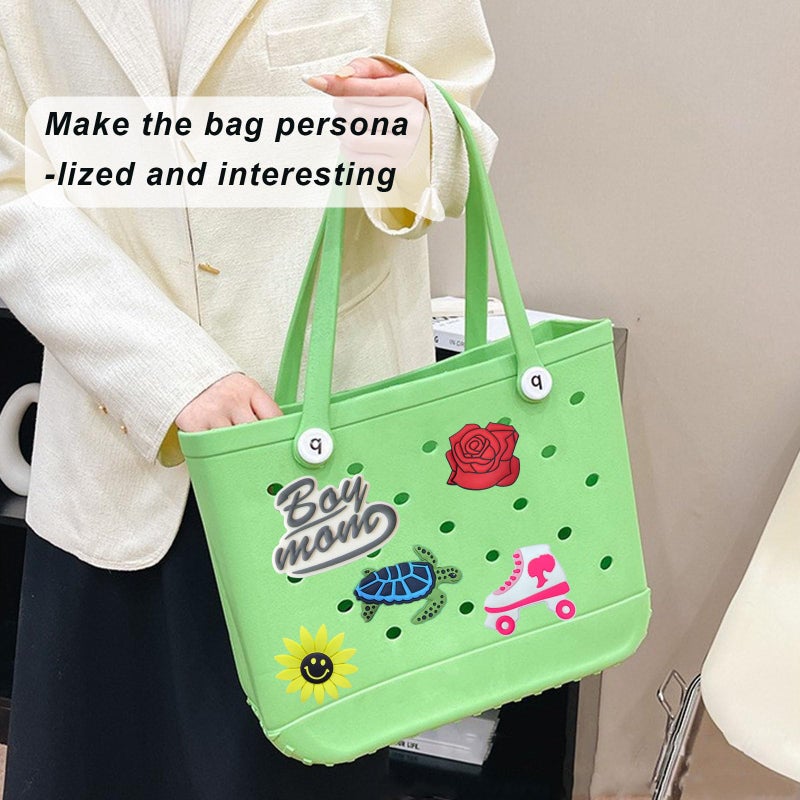 Lckaey Rubber Beach Bag Accessories-PVC Rubber decoration-for EVA Purse Bogg Inserts Y064Figure 50 - Image 2